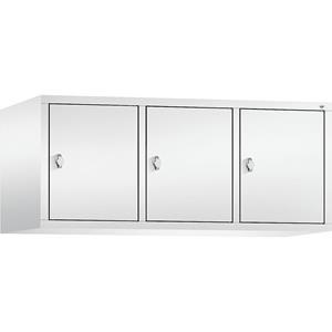 C+P CLASSIC Aufsatzschrank, 3 Abteile, Abteilbreite 400 mm, verkehrsweiß