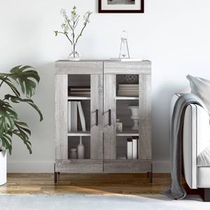 VidaXL Dressoir 69,5x34x90 cm bewerkt hout grijs sonoma eikenkleurig