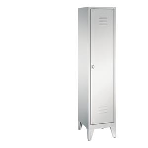 C+P CLASSIC Garderobenschrank mit Füßen, 1 Abteil, Abteilbreite 400 mm, lichtgrau