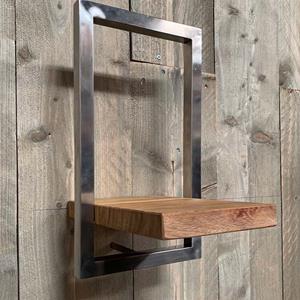 Loftdeur Industriële Wandplank Shelfie E RVS – 20cm X 35cm