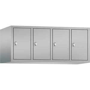 C+P CLASSIC Aufsatzschrank, 4 Abteile, Abteilbreite 300 mm, weißaluminium