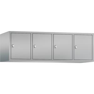 C+P CLASSIC Aufsatzschrank, 4 Abteile, Abteilbreite 400 mm, weißaluminium