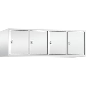 C+P CLASSIC Aufsatzschrank, 4 Abteile, Abteilbreite 400 mm, verkehrsweiß