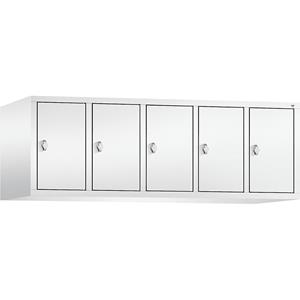 C+P CLASSIC Aufsatzschrank, 5 Abteile, Abteilbreite 300 mm, verkehrsweiß