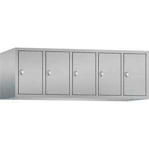 C+P CLASSIC Aufsatzschrank, 5 Abteile, Abteilbreite 300 mm, weißaluminium