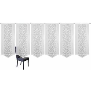 HOME WOHNIDEEN Schiebegardine "JENNA", (6 St.), Schiebevorhang Jacquard Set, inkl. Befestigungszubehör