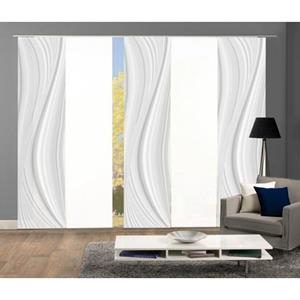 HOME WOHNIDEEN Schiebegardine "LAURINA 5er SET", (5 St.), Schiebevorhang Digidruck 5er Set LAURINA