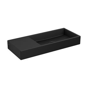 Clou Mini Wash Me keramische fontein 45cm zonder kraangat links zwart mat