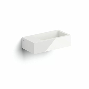 Clou Flush 3 fontein mineraalmarmer 36cm links wit glans