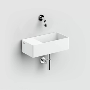 Clou New Flush 3 fontein solid surface 35cm links wit mat