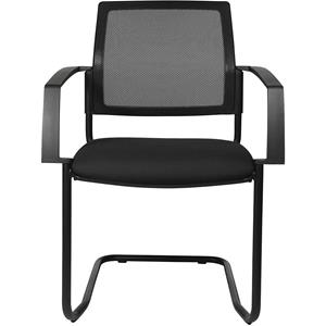Topstar Mesh stapelstoel, sledestoel, VE = 2 stuks, zitting zwart, frame zwart