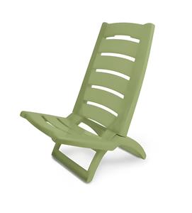 Strandstoel Opklapbaar Kunststof 80x38cm Groen
