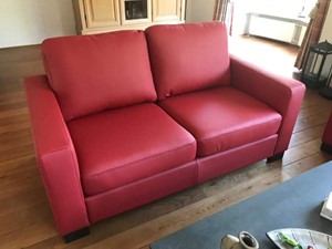 ShopX Leren bank energy 2.59 rood zits bank rood leer, bankstel rode kleur