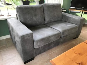 ShopX Leren bank enjoy 395 grijs zits bank grijs leer, bankstel grijze kleur