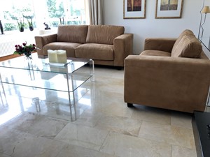 ShopX Leren bank clear zits bank bruin leer, bankstel bruine kleur