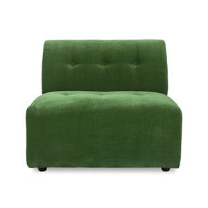 HKliving-collectie Vint bank element midden royal velvet groen