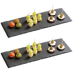 4x Leisteen serveerplanken 13 x cm -