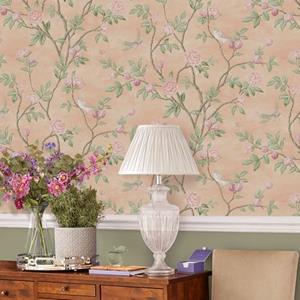 LAURA ASHLEY Vliestapete "Eglantine", gemustert, FSC zertifiziert, mit lebhaftem Druck, 10 Meter Länge