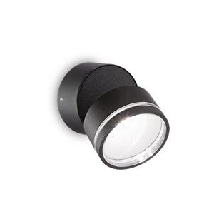 Ideal Lux  Omega Round - Wandlamp - Metaal - Led - Zwart