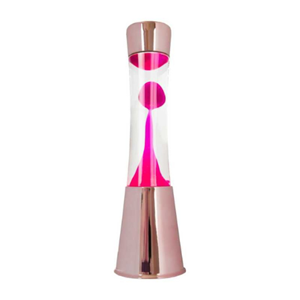 Fisura lavalamp Tower Rose goud met magenta lava