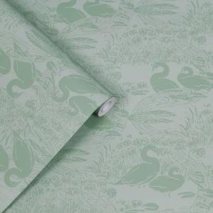 LAURA ASHLEY Vliestapete "Swans", natürlich, 10mx52cm