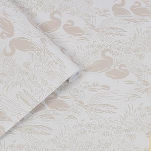 LAURA ASHLEY Vliestapete "Swans", natürlich, 10mx52cm