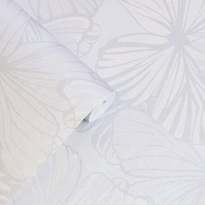 LAURA ASHLEY Vliestapete "Butterfly Garden Sugared Grey", natürlich, 10mx52cm