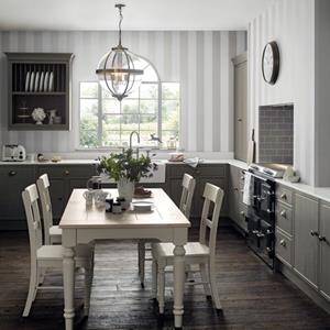 LAURA ASHLEY Vliestapete "Lilleescent Streifen", Streifen, FSC zertifiziert, mit lebhaftem Druck, 10 Meter Länge