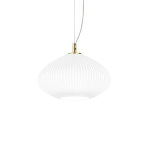 Ideal Lux Stijlvolle  Plisse' Hanglamp - Modern Design - Messing - E14 Fitting - 40w