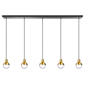 ETH Zwart gouden hanglamp Drop 05-HL4248-0230