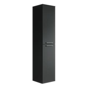 Badplaats Badkamerkast Saturnus 35 x 35 x 130 cm - Zwart - Hangende Kolomkast met Twee Deuren