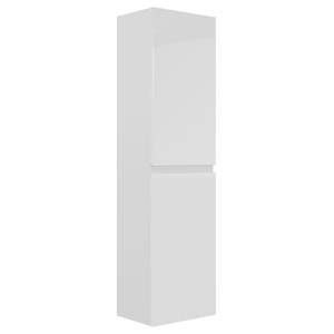 Badplaats Badkamerkast Angela 40 x 30 x 150 cm - Hoogglans Wit - Hangende Kolomkast met 2 Deuren