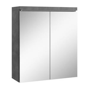 Badplaats Spiegelkast Toledo 60 x 20 x 60 cm - Donker Grijs - Badkamerkast Badkamer