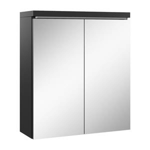 Badplaats Spiegelkast Toledo 60 x 20 x 60 cm - Zwart - Badkamerkast Badkamer