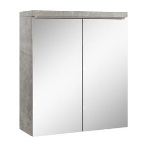 Badplaats Spiegelkast Toledo 60 x 20 x 60 cm - Beton Grijs - Badkamerkast Badkamer