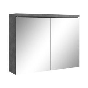Badplaats Badkamerkast Paso 80 x 20 x 60 cm - Donker grijs - Spiegelkast Badkamer