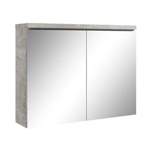 Badplaats Badkamerkast Paso 80 x 20 x 60 cm - Beton Grijs - Spiegelkast Badkamer