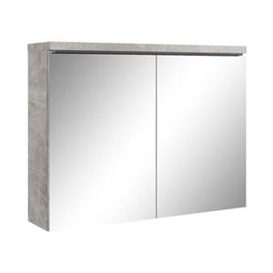 Badplaats Spiegelkast Paso Led 80 X 20 X 60 Cm - Beton Grijs