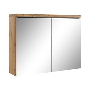 Badplaats Badkamerkast Paso 80 x 20 x 60 cm - Eiken - Spiegelkast Badkamer