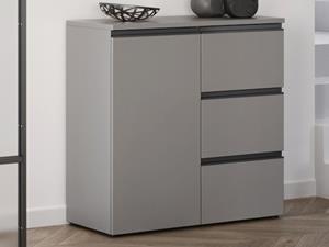 Mobistoxx Commode BASILIQUE 1 deur 3 lades steengrijs