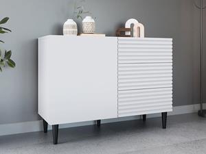 Mobistoxx Dressoir SORLABO 1 deur 3 lades wit