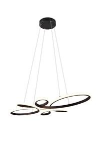 trioleuchten Große led Pendelleuchte fly geschwungen, Schwarz Breite 83cm