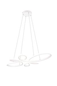 Trio Lighting LED-Pendelleuchte Fly, weiß matt, 4.000 K, 83 cm x 45 cm
