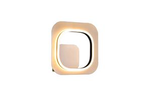 trioleuchten Led Designer Wandleuchte lugo in Gold mit Schwarz dimmbar, Höhe 29cm