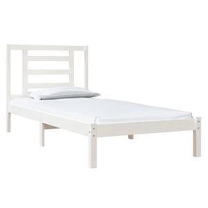 VidaXL Bedframe massief grenenhout wit 90x190 cm 3FT Single