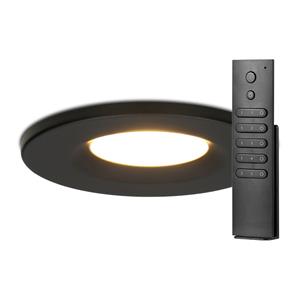 HOFTRONIC™ Set van 18 stuks dimbare LED inbouwspots zwart Venezia 6 Watt 2700K IP65 incl. afstandsbediening