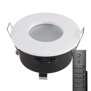 HOFTRONIC™ Set van 10 stuks LED inbouwspots Barcelona wit IP44 5 Watt 2700K dimbaar incl. afstandsbediening