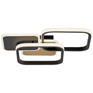 leuchtendirekt SEVENT LED-Deckenleuchte LED 36W Holz-Braun (seidenmatt)