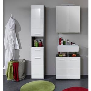 INOSIGN Badkamerserie Sovana met ledverlichting, hoge kast en wastafelonderkast (set, 3 stuks)