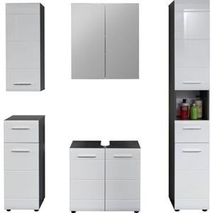 INOSIGN Badkamerserie Sovana Badkamerkasten met fronten in hoogglans- of hout-look (set, 5 stuks)